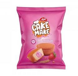 کیک شیفون ساده با کرم توت فرنگی 52گرم مزمز